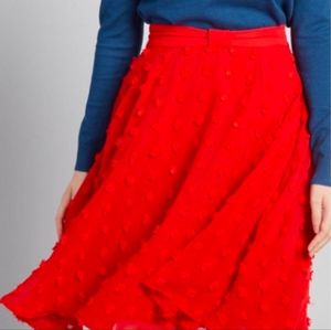 ModCloth fizzy polka dot bow waist skirt